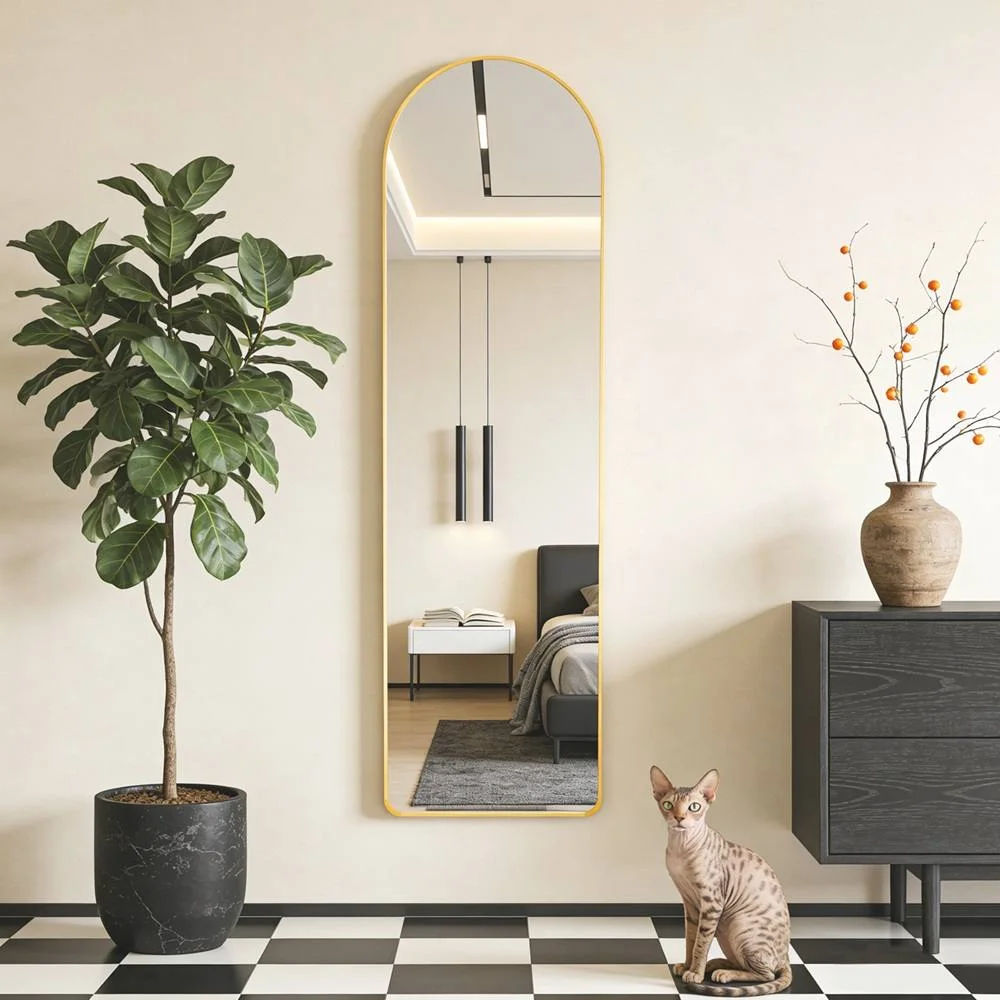Arched Full Length Mirror (Gold) thumbnail 3